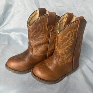 Smokey Mountain cowboy boots brown leather toddler Hopalong Size 6 western EUC